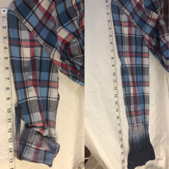 Box plaid ombré hand dyed shirt by Forever 21 SM - Picture 10 of 14